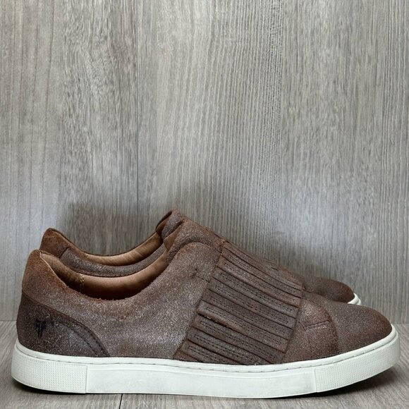 Frye Shoes - Frye Shoes Womens 8M Ivy Gore Leather Casual Slip On Sneakers Brown 3470375-CHO